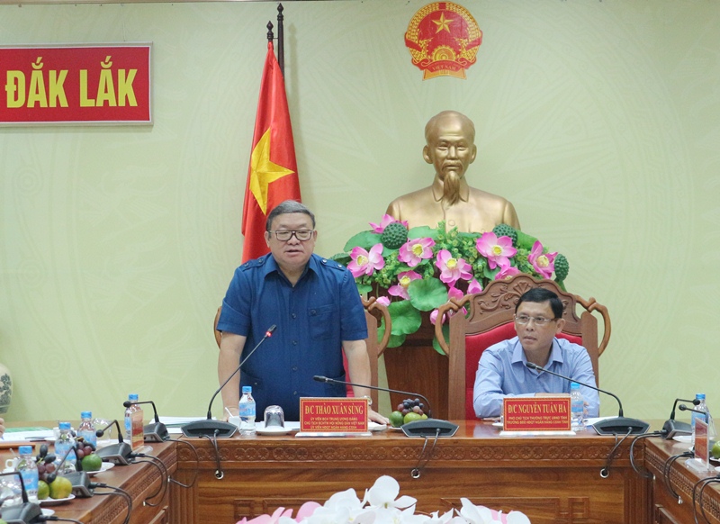 Hội đồng quản trị Ngân hàng chính sách xã hội làm việc với Ban Đại diện Ngân hàng chính sách xã hội tỉnh Đắk Lắk