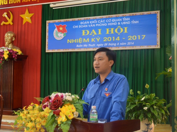 Đại hội Chi đoàn Văn phòng HĐND & UBND tỉnh nhiệm kỳ 2014-2017