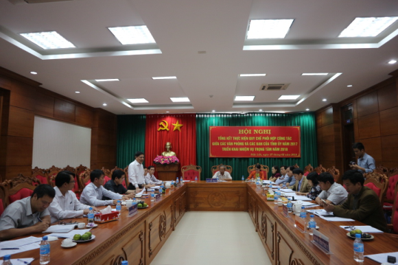 Hội nghị tổng kết thực hiện Quy chế phối hợp công tác giữa các Văn phòng, các Ban của Tỉnh ủy năm 2017 và triển khai nhiệm vụ trọng tâm năm 2018