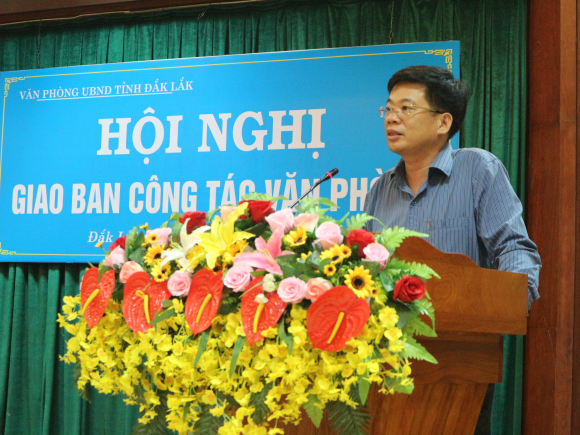 Văn phòng UBND tỉnh tổ chức Hội nghị giao ban công tác văn phòng