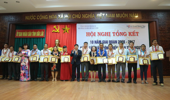 Hội nghị tổng kết công tác vận động hiến máu tình nguyện và tôn vinh người hiến máu tiêu biểu tỉnh Đắk Lắk giai đoạn 2008 - 2017