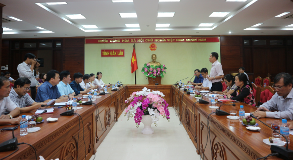 UBND tỉnh Đắk Lắk làm việc với Đoàn Công tác của tỉnh Thái Bình