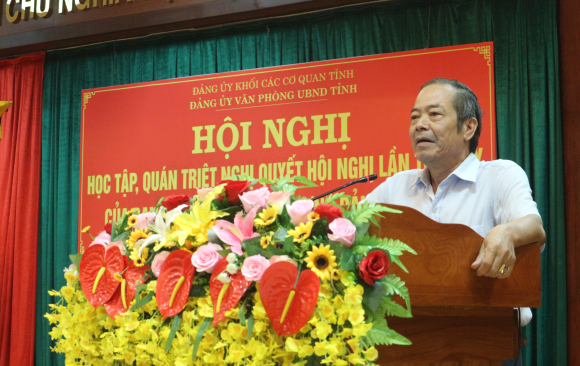 Đảng ủy Văn phòng UBND tỉnh tổ chức Hội nghị học tập, quán triệt Nghị quyết Hội nghị lần thứ 7 của Ban Chấp hành Trung ương Đảng khóa XII