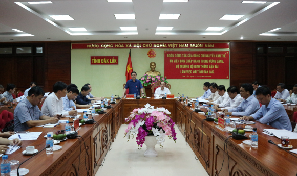 Bộ Giao thông - Vận tải làm việc với UBND tỉnh về công tác quản lý nhà nước trong lĩnh vực giao thông vận tải trên địa bàn tỉnh