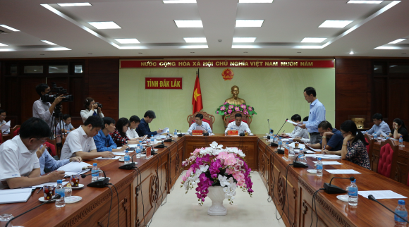 Tổng Cục trưởng Tổng cục Thủy lợi, Bộ Nông nghiệp và Phát triển nông thôn làm việc với UBND tỉnh về công tác quản lý an toàn đập, hồ chứa thủy lợi trên địa bàn tỉnh Đắk Lắk