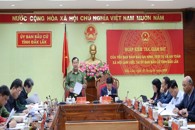 Đoàn Kiểm tra, giám sát của Tiểu ban đảm bảo an ninh, trật tự và an toàn xã hội, Hội đồng bầu cử Quốc gia làm việc tại Ủy ban Bầu cử tỉnh Đắk Lắk