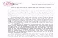 Thư cảm ơn của đồng chí Phạm Ngọc Nghị, Chủ tịch UBND tỉnh Đắk Lắk