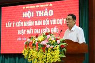 Hội thảo lấy ý kiến Nhân dân đối với dự thảo Luật Đất đai (sửa đổi)